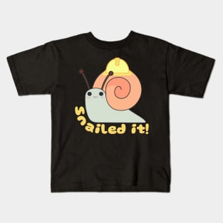 Snailed It Funny Quote V3 Kids T-Shirt